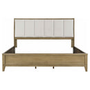 Granada Upholstered Eastern King Panel Bed Natural Pine