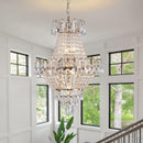 Gold Crystal Chandeliers,Large Contemporary Luxury Ceiling Lighting for Living Room Dining Room Bedroom Hallway