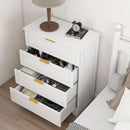 White Lofty Hardwood Dresser With Generous Drawers
