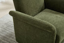 Swivel Accent Chair Modern Barrel Armchair with Wood Base for Bedroom Reading Waiting Living Room