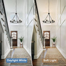 Black Farmhouse Wagon Wheel Chandelier Six Light Fixture