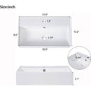 21.6inch Modern Floating Bathroom Vanity with Ceramic Basin - Perfect for Small Bathrooms, Right side storage