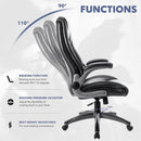 Bonded Leather Executive Office Chair Black High Back