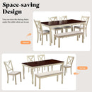 71 Inch Premium Solid Wood Dining Table Walnut Finish