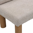 Upholstered Dining Bench, End of Bed, Entryway Bench, Boucle Ottoman for Dining Room, Bedroom, Living Room, Rubber Wood Leg 330 LBS Support, Light Grey