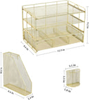 4 Tier Paper Tray Organizer With Drawer For Office Use
