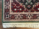 Green Indo Persian Bidjar Runner Rug 3x10, Green and Red