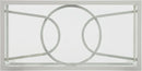 2 Piece Outdoor Coffee Table And Loveseat Set Gray Frame Creme Cushions