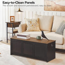 39.3Inch Walnut Storage Bench Featuring Extra Lift