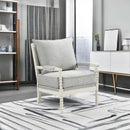 Spindle Accent Chair Smoke Grey Textured Upholstery