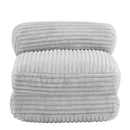 Latina Indoor Foldable Bean Bag Lounge Chair, Light Gray, Faux-Fur, 37x35x27.5 inches