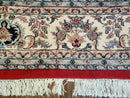 9' X 12' Vintage Handmade India Medallion Wool Rug Vegetable Dyes Nice Red