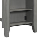 5-piece Counter Height Dining Table Set with Built-in Storage Shelves,Grey(OLD SKU W504S00143)