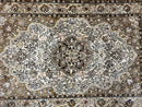 Persian Qum Silk Rug 3.5 x 5.5, Floral Medallion, Very Fine 350 KPSI, Handmade Silk on Silk Rug, Vintage