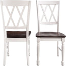 Shelby Distressed White X Back Dining Chairs Set Of 2