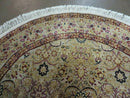 6' Handmade Fine Indian Wool Rug Carpet Round Silk Accent Beauty