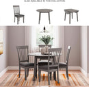 Gray Drop Leaf Dining Table Seats Four With Two Leaves