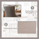 Beige Patterned Modern High Back Dining Chairs Set