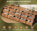 Ultralong 78Inch Dresser With Fifteen Storage Drawers
