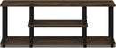 Turn-N-Tube 3-Tier TV Stand 50-Inch TVs No Tools Assembly Columbia Walnut Black
