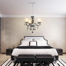 Black Small Crystal Chandelier Dimmable 3 Light Pendant