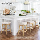Bar Stools Set Of 3 24 Inch Counter Height Beige Stools