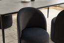 Set Of 1 Upholstered Kitchen & Dining Room Barrel Chair, Mid Century Modern Round Velvet Dining Chair, 360 Degree Swivel Comfy Armless Accent Makeup Vanity Side Chair for Bedroom Living Room