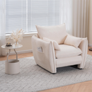 Sharp-Angle Modern Chair - Suitable for a variety of scenarios, this is a stylish single seat for modern spaces Beige
