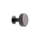 Dark Rubbed Bronze "Villa" Cabinet Knobs and Pulls | Fluted Cabinet Hardware