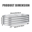 Galvanized Raised Garden Bed Kit for Vegetables, Flowers & Herbs, Rust-Resistant, Easy Assembly