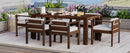 TREXM 7-Piece Patio Dining Table Set for 6, Outdoor Furniture Sets with 72.8' Rectangle Table, Patio Table and Chairs Set with Removable Cushions for Backyard, Garden, Poolside (Mocha + Beige Cushion)