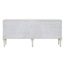 Ansaldo - Console Cabinet - Pearl White & Silver Shimmer
