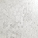 Carrara White Hexagon 11.75"x12" Honed Marble Mesh-Mounted Mosaic Tile 2" Hexagon-MSI Collection