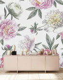 Contemporary Peonies Wallpaper