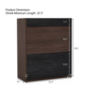 Set of 2, 32.5''-58.8'' Extendable & Rotating Cabinet with 1 Drawer, 90-Degree Corner Cabinet, Multifuctional Storage Combination Cabinet for Living Room, Hallway, Entryway, Black & Walnut
