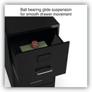 Soho Two Drawer Vertical Letter File Cabinet Black With Key Lock 14 x 18 x 24.1 In