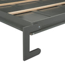 Queen Size Murphy Bed Wall Bed with Sofa , Shelves USB & Light ,Gray