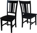 San Remo Splatback Dining Chairs Set Of Two, Black