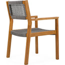 BRAIDED DINING CHAIR Dark Grey