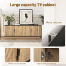Natural Wood Grain Four-Door MDF TV Cabinet, An Ideal Choice for TV And Item Storage in Modern Homes, A Perfect Blend of Nordic And Modern Minimalist Styles, With Dimensions of 55*15.7*18.9 inches