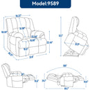 Dual Motor Heat Massage Infinite Position Up to 350 LBS Electric Power Lift Recliners with Power-Remote, Medium-firm and Heavy Duty, Red