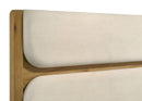 Bennett 78-inch California King Upholstered Panel Bed Cream and Light Oak