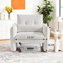 33.9 Inch Sherpa Fabric Upholstered Accent Armchair