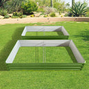 6 x 3 x 1 ft (2 pack) Metal Garden Bed,Outdoor Planter Box Metal Patio Kit Planting Bed for Vegetables Flowers Herb,Green