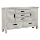 Franco 5-piece Eastern King Bedroom Set Distressed White