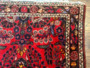 Persian Rug 3x5, Red Tribal Rug, Semi Antique, Wool Rug 3 x 5, Persian Hamadan Rug