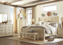 Bolanburg Upholstered Dining Bench Antique White Finish