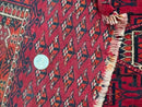 Antique Turkoman Salor Rug, Turkoman Textile, Fine 400 KPSI, Red, Persian Tribal Rug
