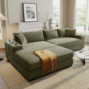 Mirod Large Sectional Sofa with Thick Cushions, and Built-in Cup Holders & Charging Ports