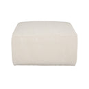 Upholstered Square Ottoman,Beige,Corduroy